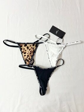 SKIMS x Dolce & Gabbana Cotton Jersey 3-Pack String Thong Underwear Bundle